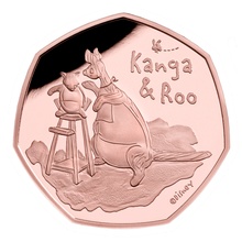 2022 Kanga and Roo Fifty Pence 50p Proof Gold Coin Boxed
