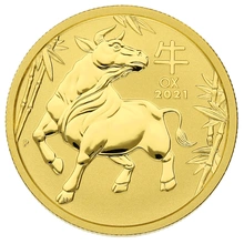 2021 Year of the Ox Gold Coin 1/2oz Perth Mint Australian Lunar Series
