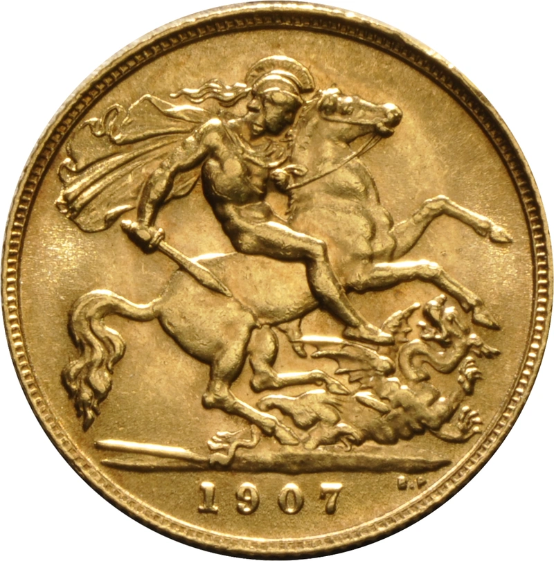 1907 Gold Half Sovereign Edward VII