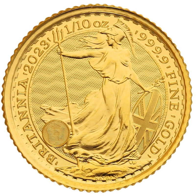2023 1/10oz Gold Britannia Coin Queen Elizabeth II