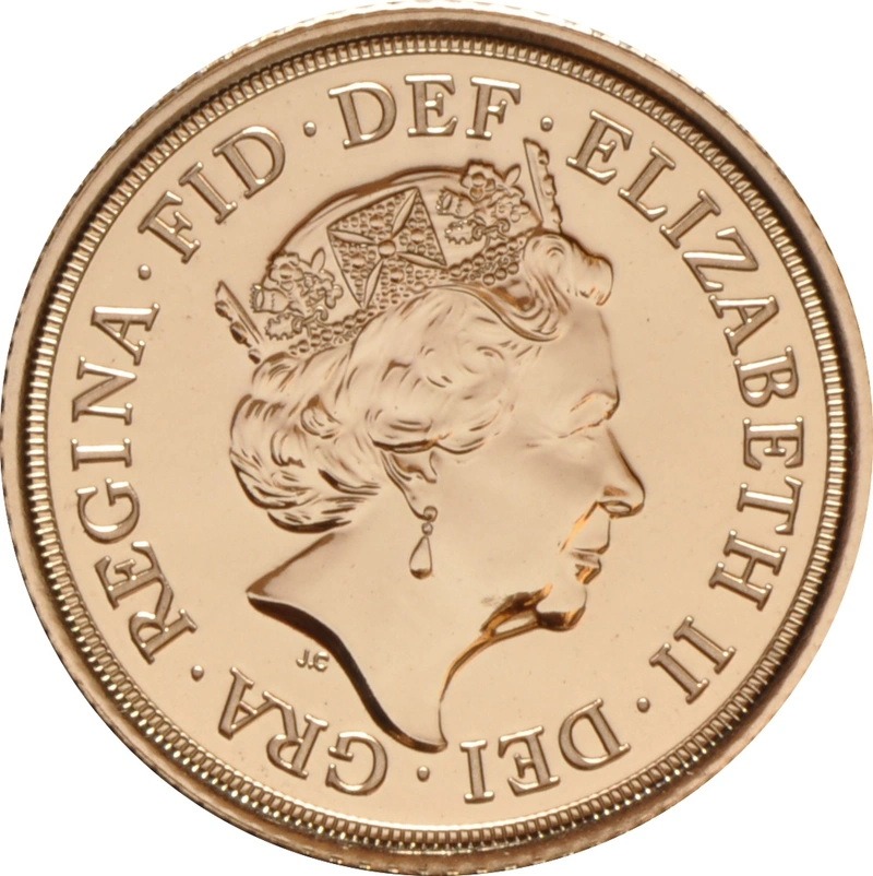 Gold Half Sovereign Elizabeth II Fifth Head