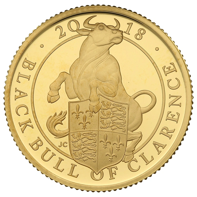 2018 1/4oz Quarter Ounce Proof Bull Gold Coin Queen's Beasts