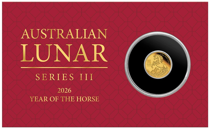 2026 0.5g Perth Mint Year of the Horse Proof Gold Coin