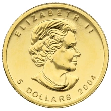 2004 Tenth Ounce Gold Canadian Maple