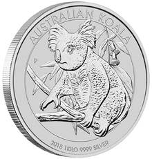 2018 1kg Silver Australian Koala