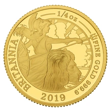 2019 Proof Quarter Britannia Gold Coin Boxed