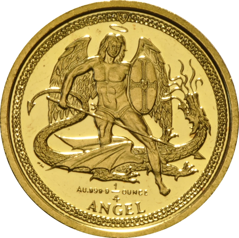 Piedfort 1/4th (1/2th) Ounce 2010 Angel Gold Coin