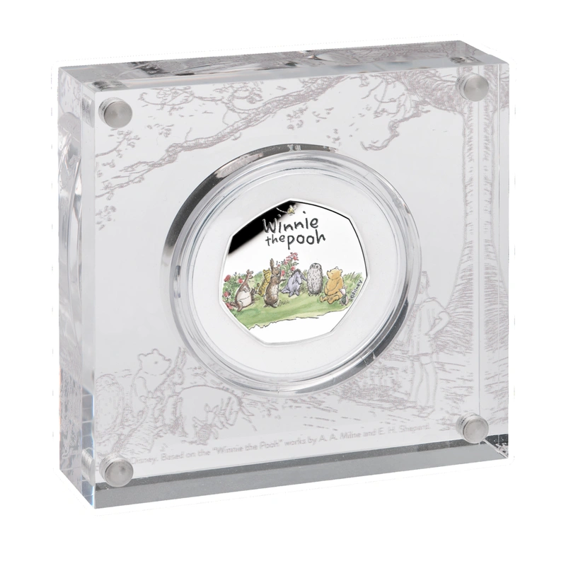 2021 Winnie the Pooh & Friends Fifty Pence Proof Silver Coin Boxed