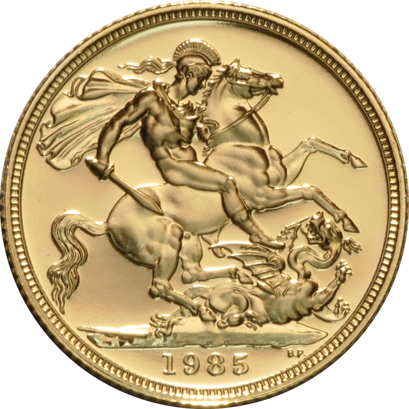 1985 Gold Sovereign Coin Elizabeth II Third Head Proof