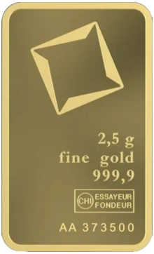 2.5g Gold Bar Valcambi