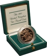 1983 £2 Two Pound Double Sovereign Proof Gold Coin Boxed