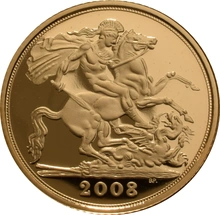 Gold Proof 2008 Half Sovereign Boxed