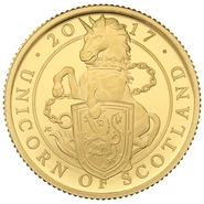 2017 1/4oz Quarter Ounce Proof Unicorn Gold Coin Queen's Beasts