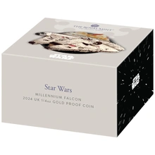 2024 Proof 1/4oz Star Wars Gold Coin Millennium Falcon Boxed