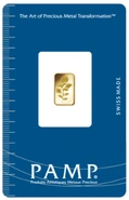 PAMP Rosa 1 Gram Gold Bar Minted