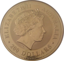 2003 Year of the Goat Gold Coin 2oz Perth Mint Australian Lunar Series