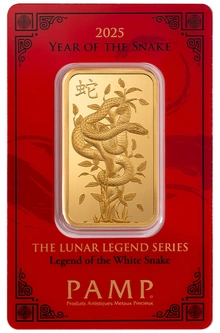 1oz Gold Bar 2025 Year of the Snake PAMP