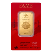 1oz Gold Bar 2025 Year of the Snake PAMP