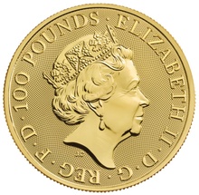2021 Queen's Beast Completer 1oz Gold Coin