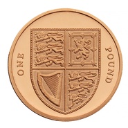 2008 £1 One Pound Proof Gold Coin - Shield of Arms