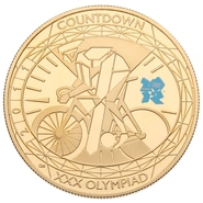 2011- Gold £5 Proof Crown, London Olympics Cycling
