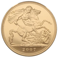 2007 - Gold £5 Proof Coin (Quintuple Sovereign)