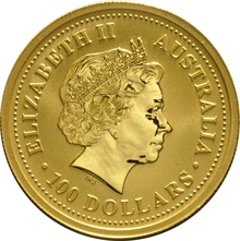 2004 1oz Gold Australian Year of the Monkey - painted