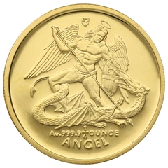 1995 Proof Isle of Man Angel Gold Coin 1/4oz