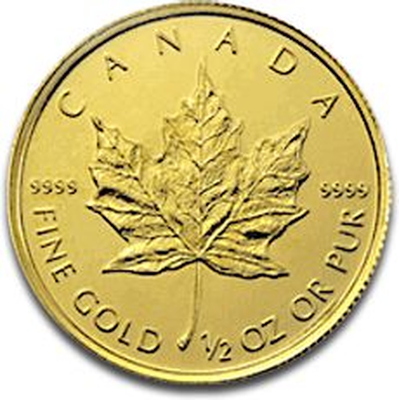 2012 Half Ounce Gold Canadian Maple
