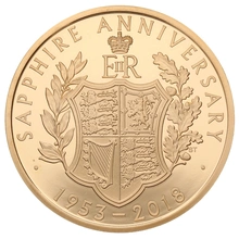 2018 - Gold £5 Proof Crown, 65th Anniversary of the Queen's Coronation Boxed