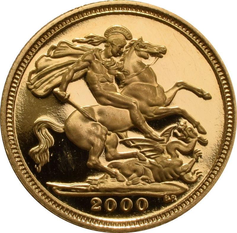 2000 Gold Half Sovereign Elizabeth II Fourth Head - Proof no box
