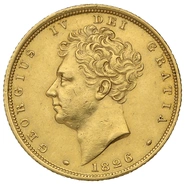 1826 Gold Sovereign - George IV Bare Head