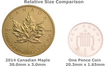 2014 1oz Canadian Maple Gold Coin