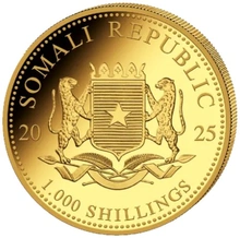 2025 1oz African Wildlife Elephant Gold Coin