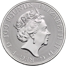 1oz Platinum Coin, The Yale Of Beaufort - Queen's Beast 2019