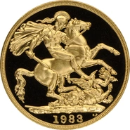 1983 Two Pound £2 Proof Gold Coin (Double Sovereign)