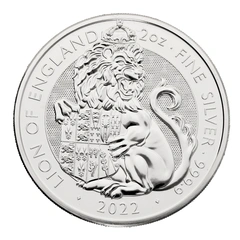 2022 Lion of England Silver Coin Tudor Beasts 2oz