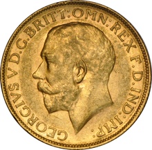 1924 Gold Sovereign - King George V - P NGC AU58