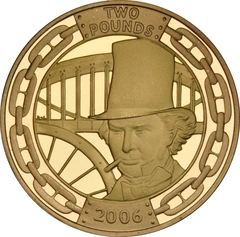 2006 Proof £2 Coin Gold Double Sovereign Brunel The Man