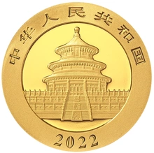 2022 1g Gold Chinese Panda Coin