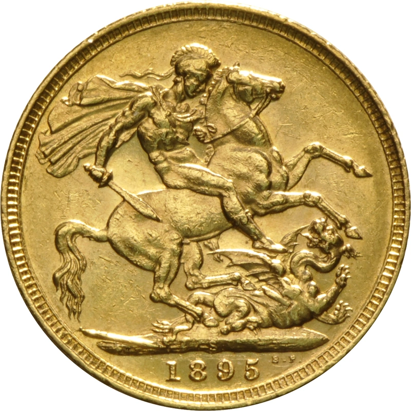 1895 Gold Sovereign - Victoria Old Head - S