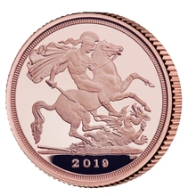 2019 Proof Quarter Sovereign Gold Coin Boxed