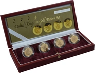 Gold Proof 2004 £1 Pattern Set Heraldic Beasts