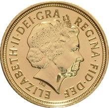 2015 Gold Half Sovereign  Elizabeth II Fourth Head