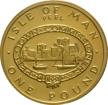 1983 Proof Isle of Man £1 Gold Coin Manx Town Series Peel