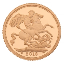 2018 Gold Proof PIEDFORT Sovereign - Elizabeth II 5th Head Boxed