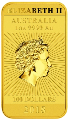 2018 1oz Dragon Rectangular Gold Coin