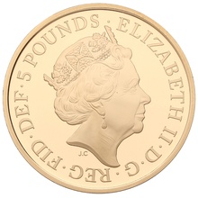 2018 - Gold £5 Proof Crown, The Royal Wedding Boxed