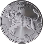 2016 1oz Silver Canadian Cougar