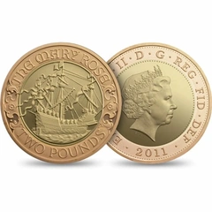 2011 Proof £2 Coin Gold Double Sovereign Mary Rose